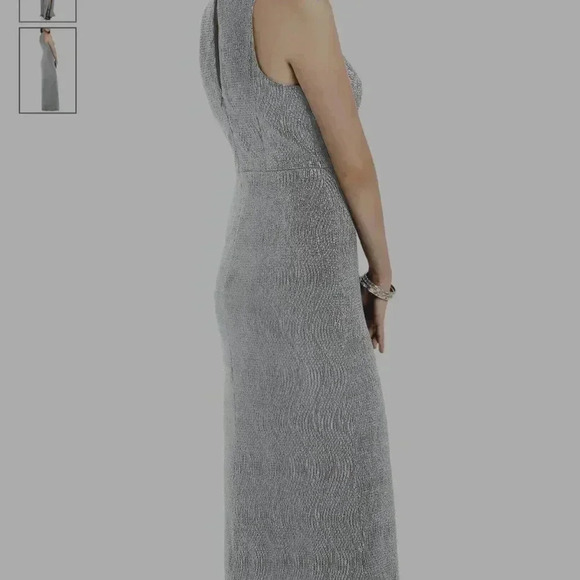 Dessy collection Soho Metallic Column Gown nwot size 12 Regular - Picture 3 of 17